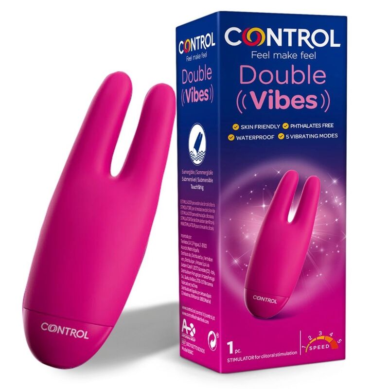 CONTROL TOYS Double Vibes minivibrador con dos cabezales vibradores