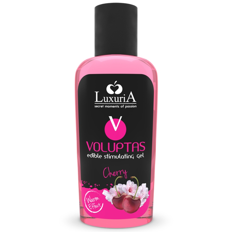 Gel de masaje comestible Intimateline Luxuria Voluptas con sabor a cereza