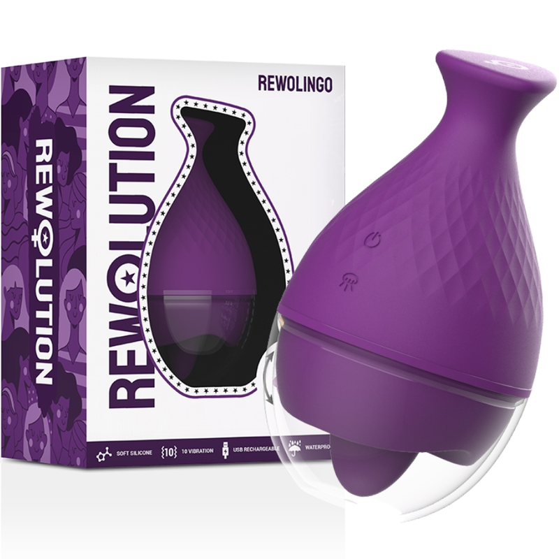 Vibrador de clítoris REWOLUTION Rewolingo con puntas móviles