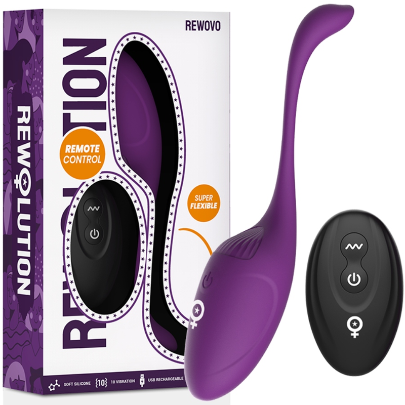 Huevo vibrador REWOLUTION REWOVO con mando a distancia
