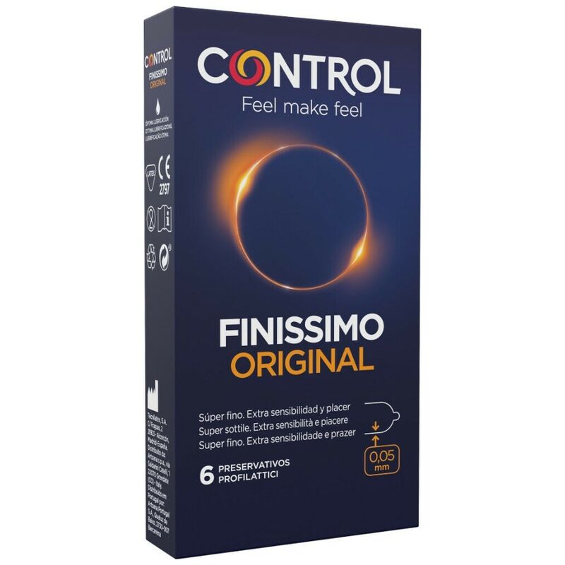 Preservativos finos CONTROL Finissimo Original, 6 unidades