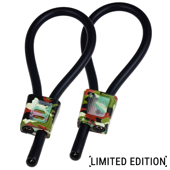 ElectraStim Prestige ElectraLoops, anillas ajustables para electrosex con diseño de camuflaje