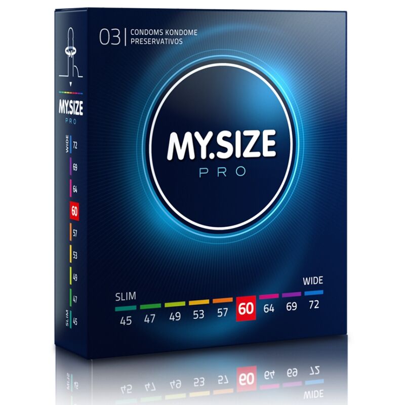 Preservativos MY.SIZE PRO Standard de 60 mm, 3 unidades