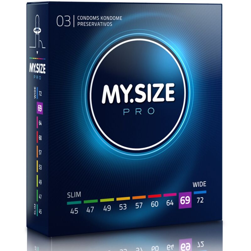 Preservativos grandes MY SIZE PRO, 69 mm, 3 unidades