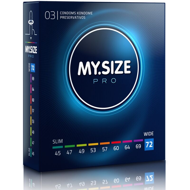 Preservativos MY SIZE PRO grandes de 72 mm, 3 unidades