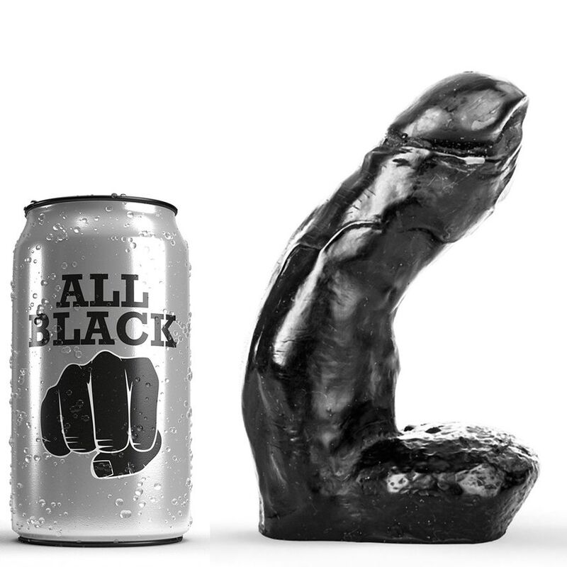 Dildo realista ALL BLACK, 15 cm