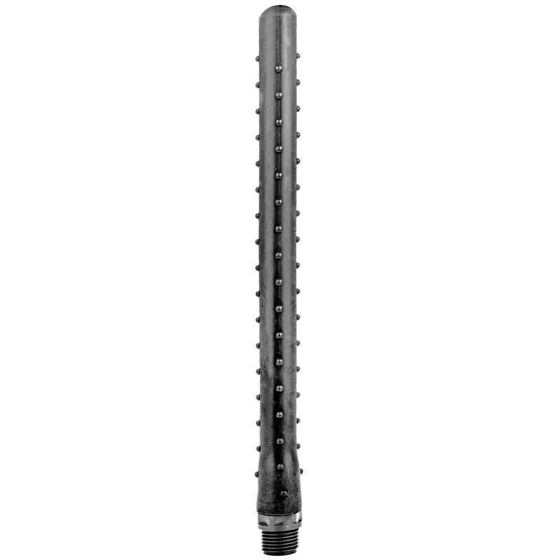 Ducha anal estriada de silicona ALL BLACK, 27 cm