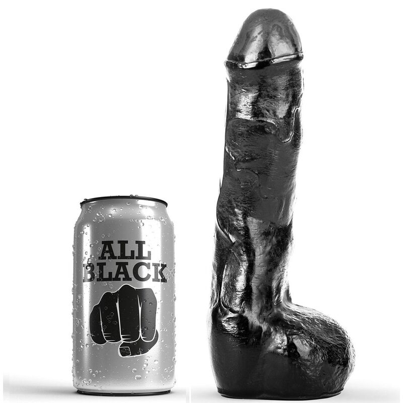 ALL BLACK dildo realista para uso anal