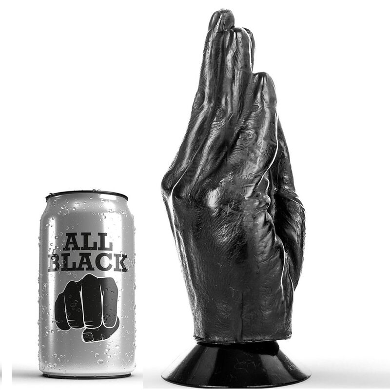 Dildo ALL BLACK para fisting, 21 cm