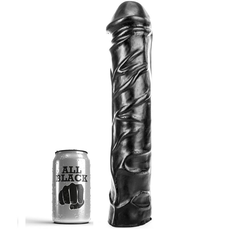 Dildo gigante blando para fisting ALL BLACK, negro