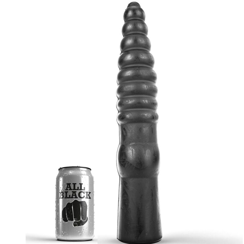 ALL BLACK Dildo anal de 33 cm