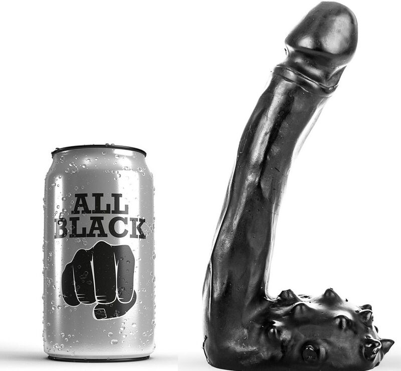 Dildo realista ALL BLACK de 19 cm