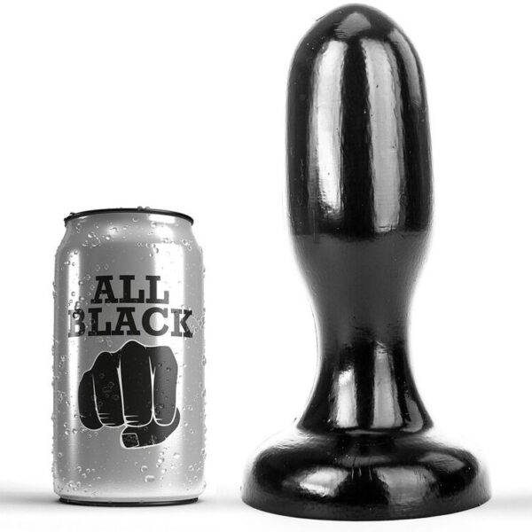 Plug anal ALL BLACK de PVC, 19,5 cm
