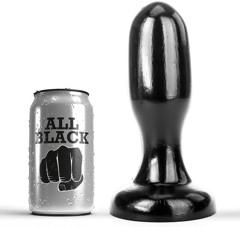 Plug anal ALL BLACK de PVC, 19,5 cm