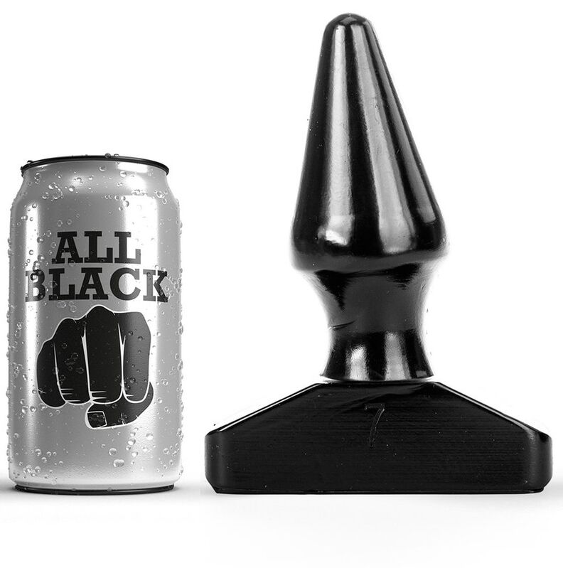 Plug anal ALL BLACK de PVC de 16 cm