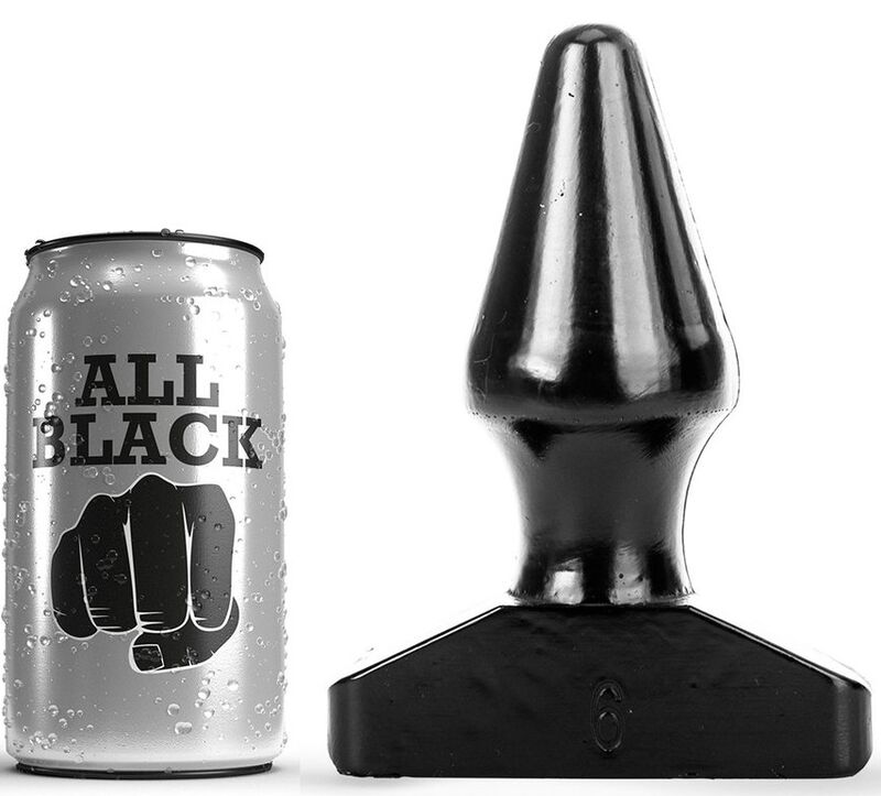 Tapón anal ALL BLACK de PVC, 15,5 cm
