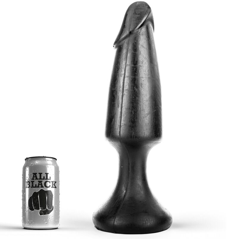 Plug anal ALL BLACK de PVC de 35 cm