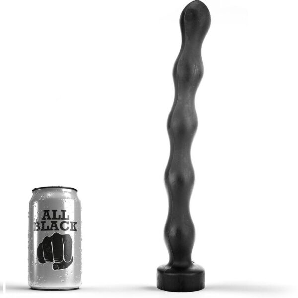ALL BLACK Plug anal con cinco niveles, 32 cm