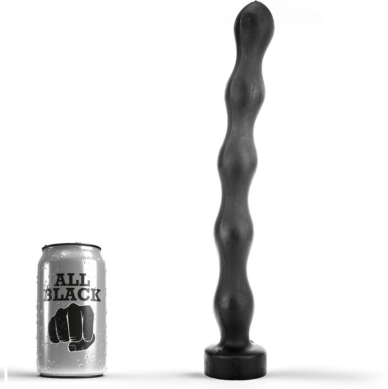 ALL BLACK Plug anal con cinco niveles, 32 cm