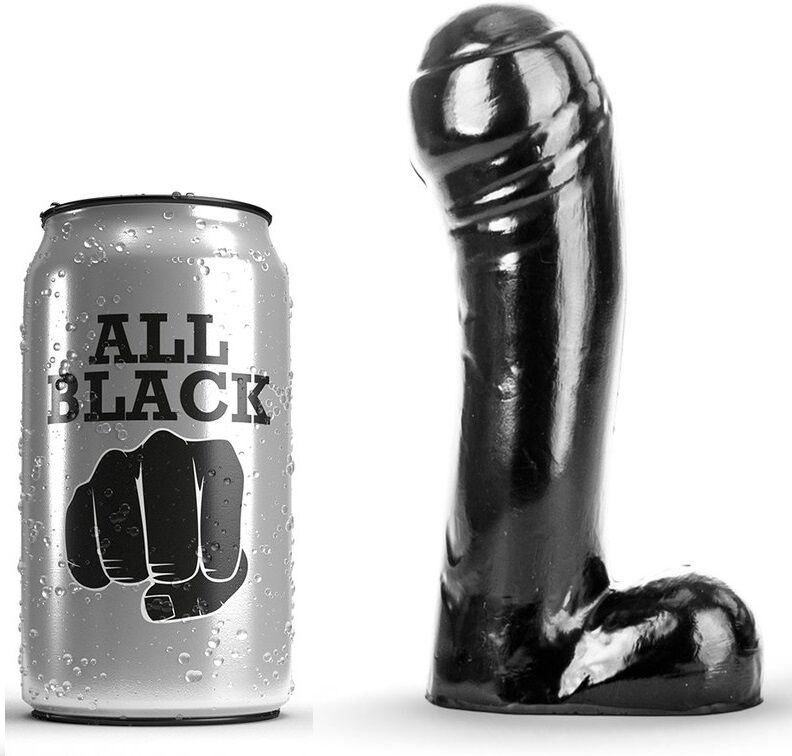 Dildo ALL BLACK, 15 cm