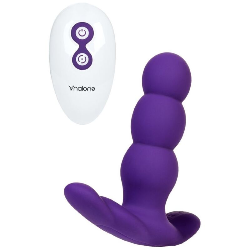Vibrador anal NALONE Pearl con mando a distancia, lila