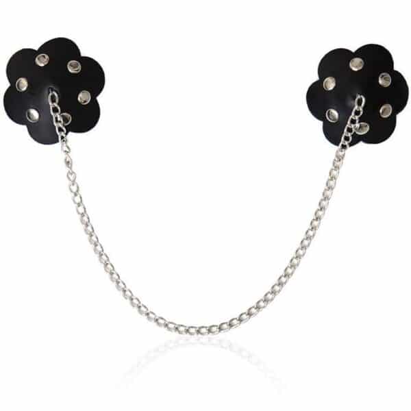 OHMAMA FETISH cubrepezones con forma de flor y cadena