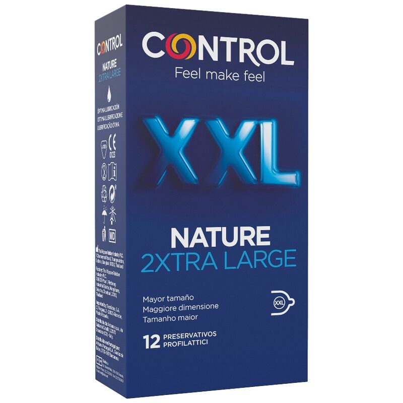 Preservativos grandes Control Nature XXL, 12 unidades