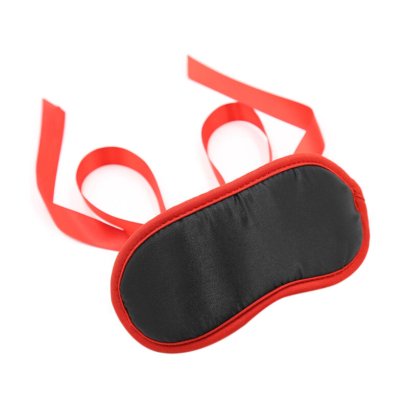 Antifaz OHMAMA negro con bordes rojos