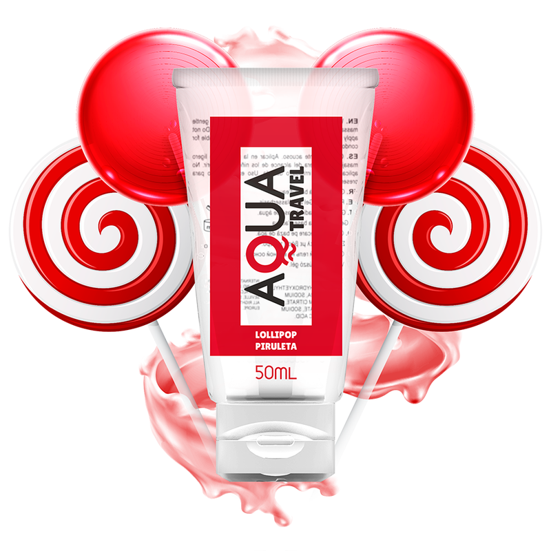 Lubricante AQUA TRAVEL con sabor a piruleta, 50 ml