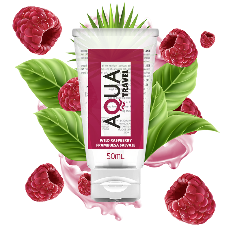 Lubricante AQUA TRAVEL con sabor a frambuesa silvestre, 50 ml
