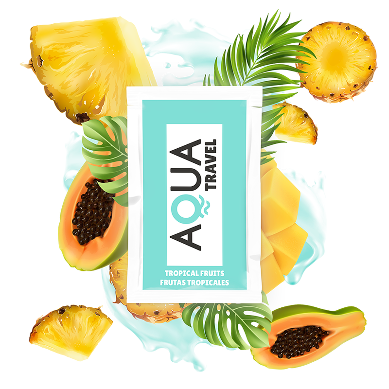 AQUA TRAVEL lubricante con sabor a frutas tropicales, 6 ml