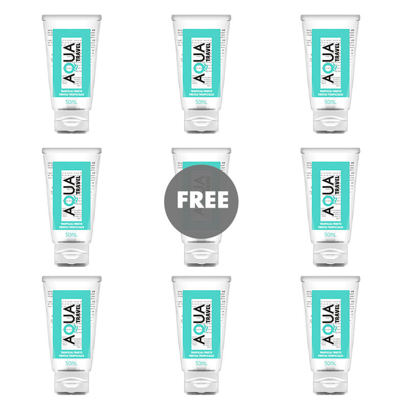 Lubricante de base acuosa con sabor a frutas tropicales, 50 ml, de larga duración AQUA TRAVEL