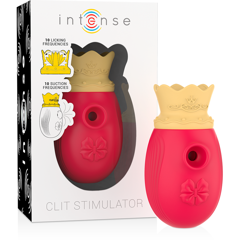 Estimulador por ondas de presión INTENSE con 10 modos de succión y 10 de lamido, rojo