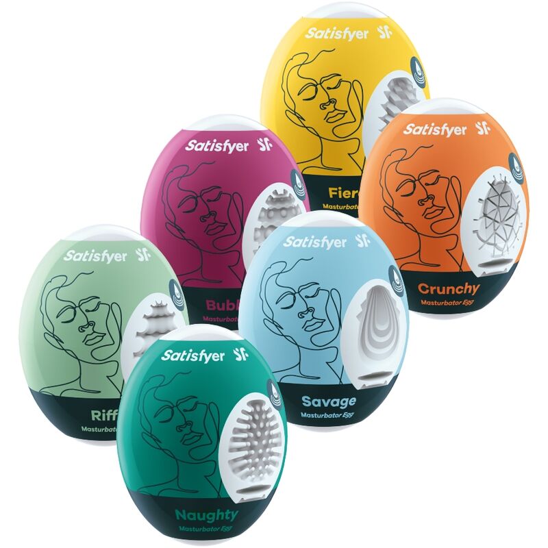 Set de huevos masturbadores Satisfyer Eggs, 6 unidades