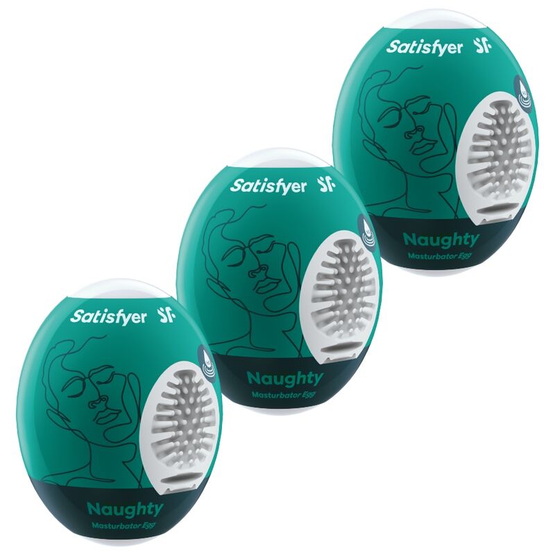 Satisfyer Naughty: 3 huevos masturbadores flexibles
