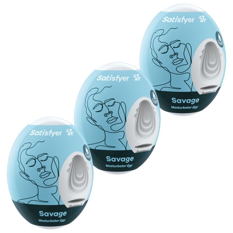 Huevos masturbadores Satisfyer Savage, set de 3
