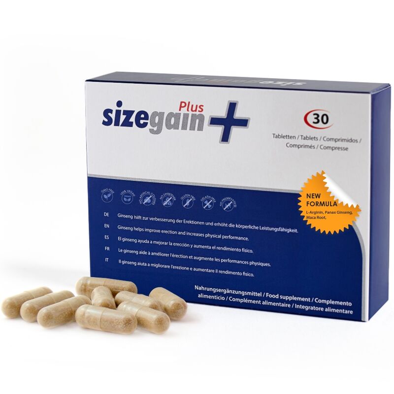 Complemento alimenticio para hombres 500COSMETICS SizeGain Plus