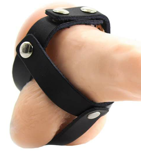 Jaula de cuero para testículos OHMAMA FETISH