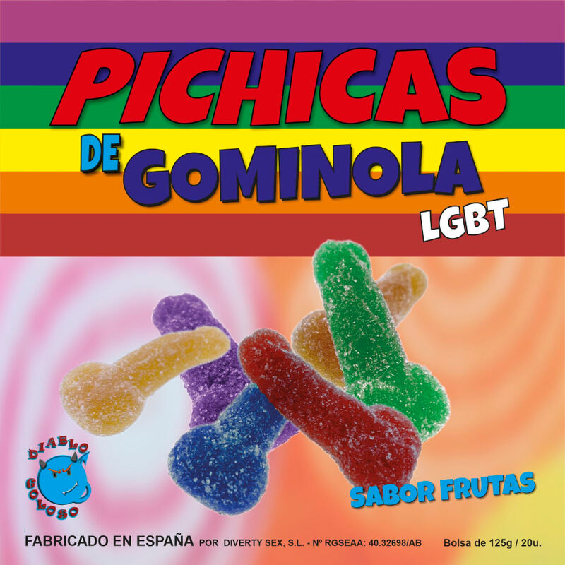 Gominolas PRIDE con forma de pene y azúcar