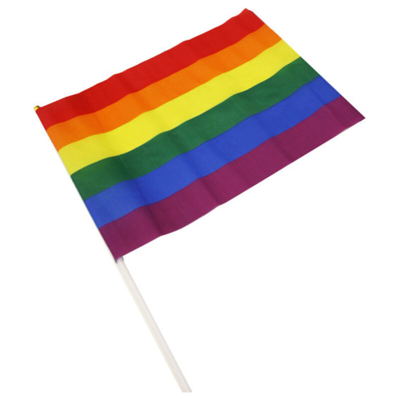 Bandera triangular PRIDE arcoíris, 43 x 31 cm