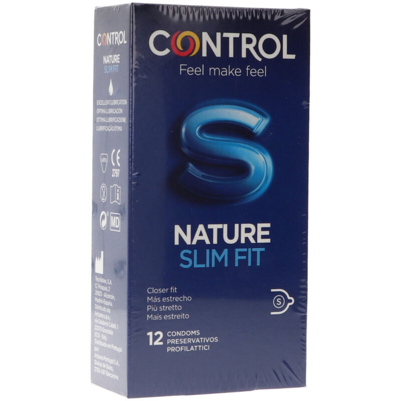 Preservativos finos Control Nature Slim Fit, 12 unidades