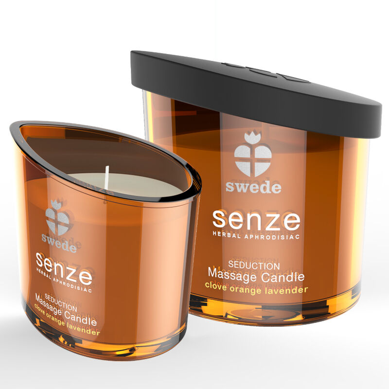 Vela de masaje SWEDE Senze Seduction con clavo, naranja y lavanda