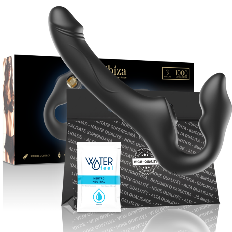 Vibrador sin arnés con mando a distancia para punto G y clítoris, 3 motores IBIZA TECHNOLOGY