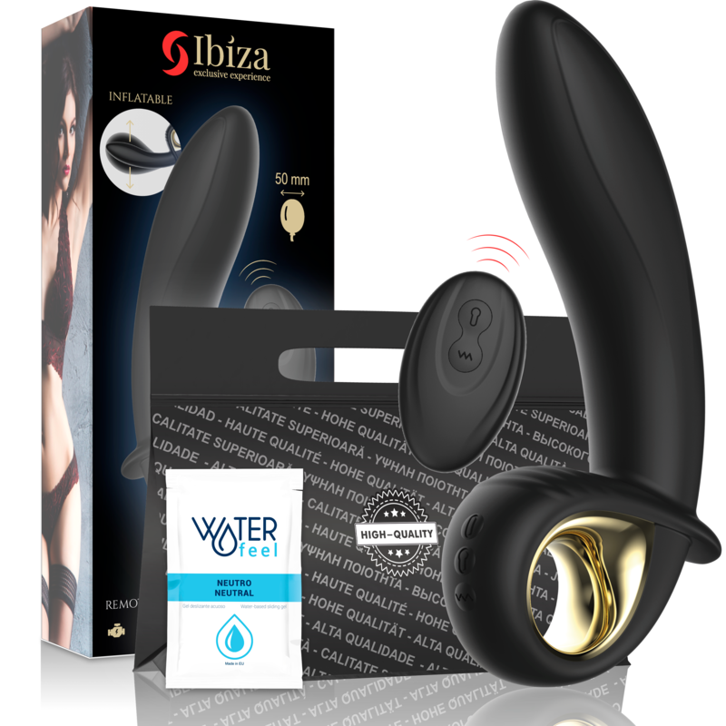 Ibiza: Vibrador Anal Y Vaginal Hinchable Potente Con Mando A Distancia