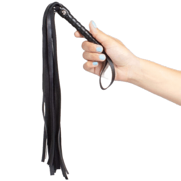 Látigo BDSM negro SECRETPLAY, 44 cm