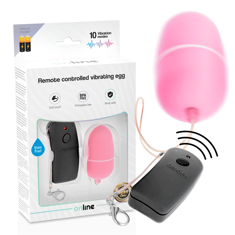 Huevo vibrador ONLINE con mando a distancia, rosa