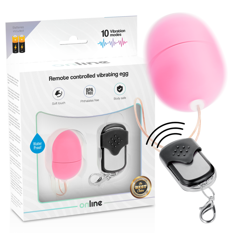 Huevo vibrador ONLINE con mando a distancia, rosa