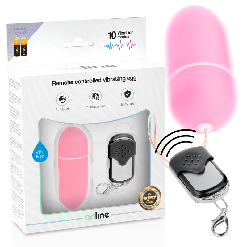 Huevo vibrador ONLINE con mando a distancia, rosa