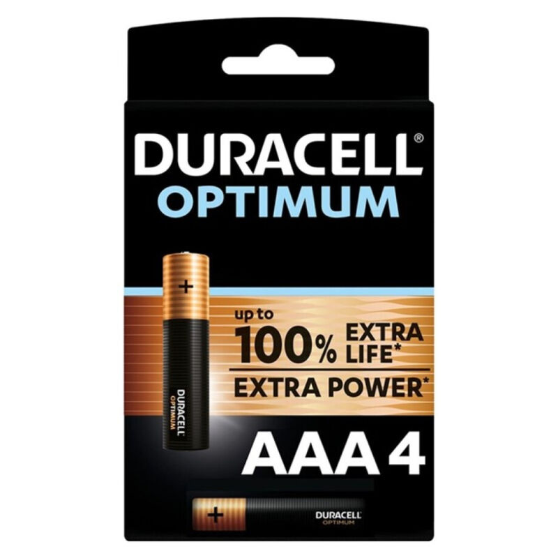 Pilas alcalinas AAA, pack de 4, larga duración y hasta 10 años de almacenamiento DURACELL
