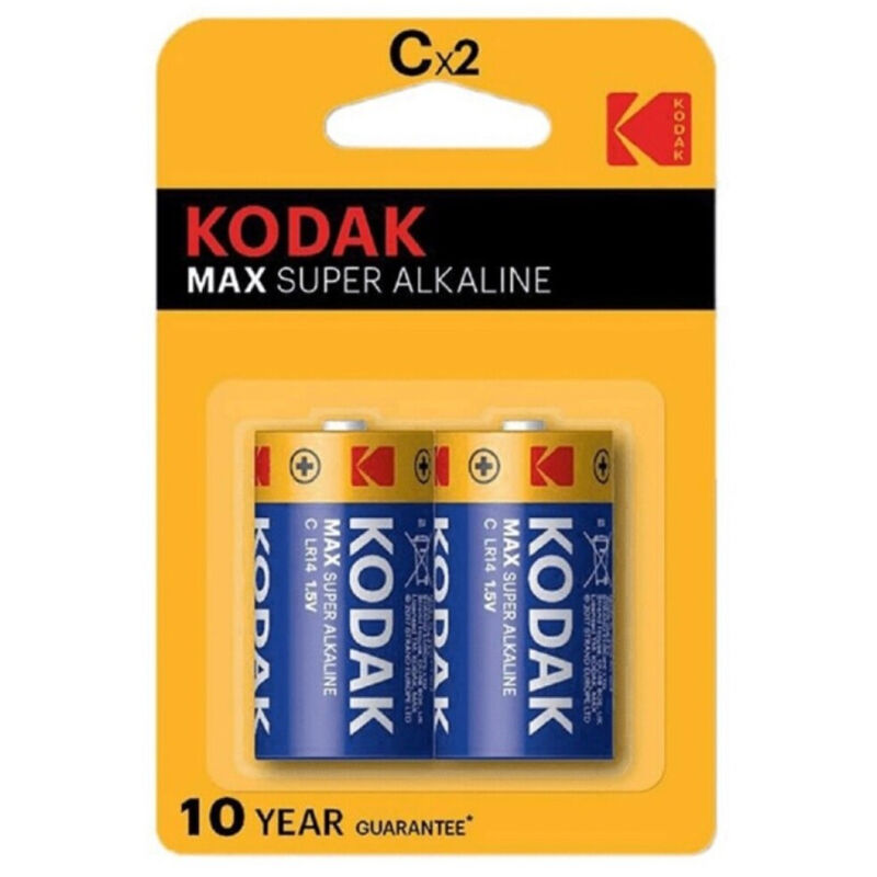 Pilas C LR14 alcalinas, paquete de 2, larga duración KODAK